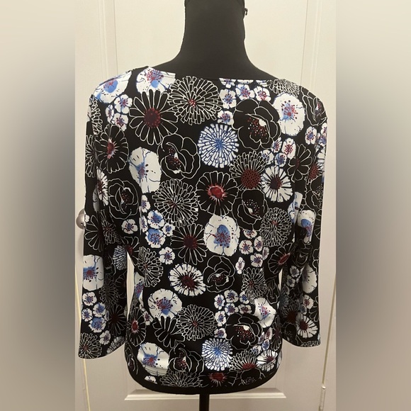 BCBG Max Azria Floral Wrap Blouse - Picture 3 of 6